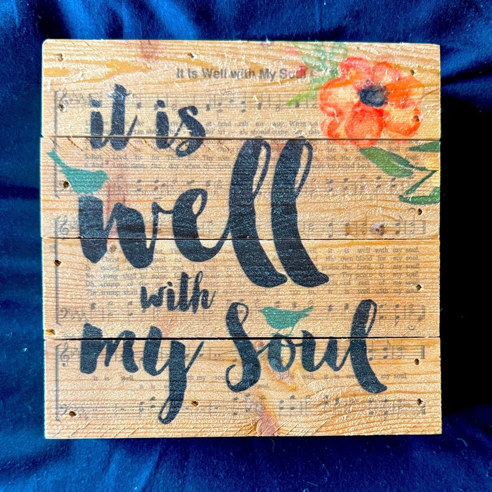 P. Graham Dunn “It is Well” Rustic Wooden Wall Art - brand new!